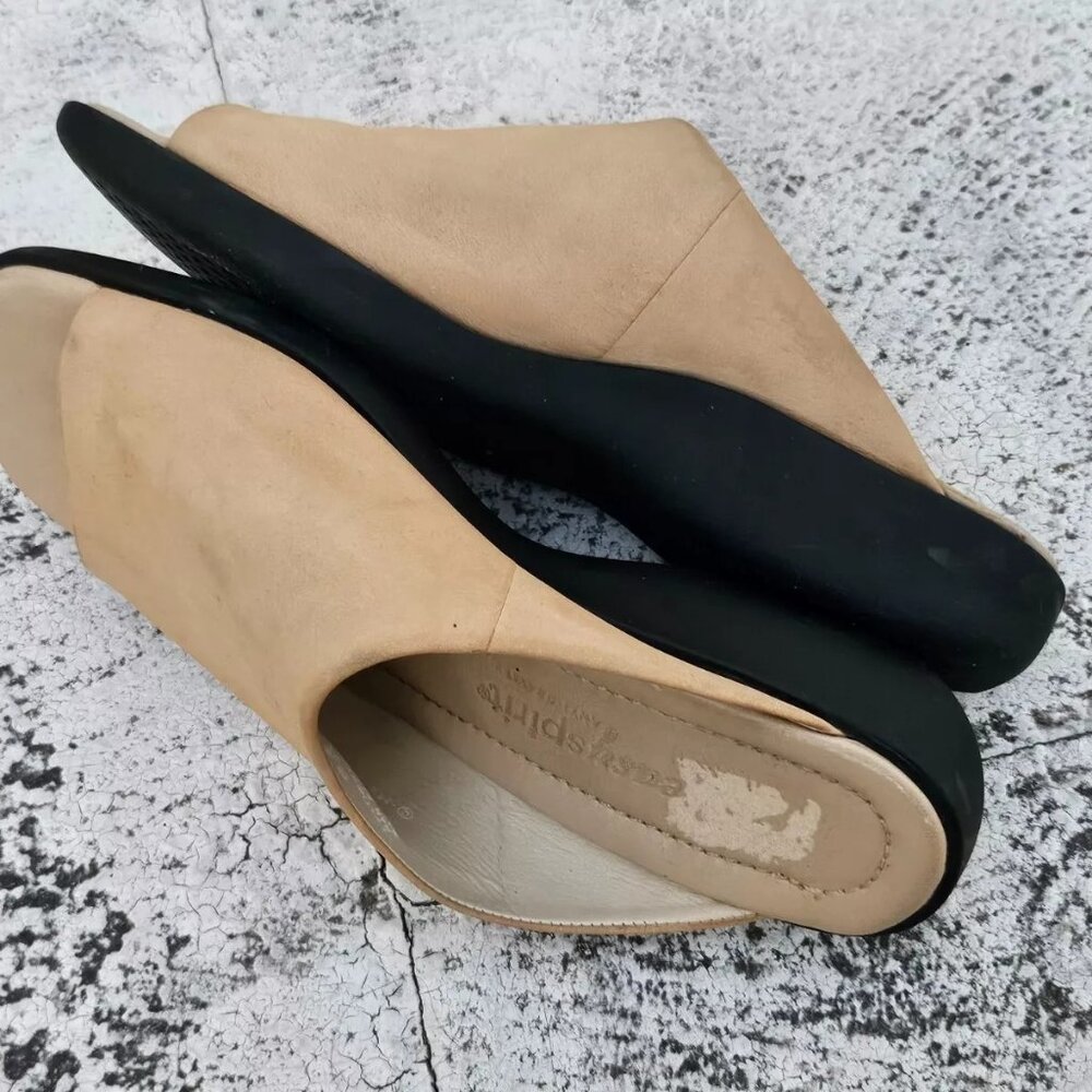 Easy Spirit Women Sandal Beige Leather Upper Slides Shoes Size 6 - Picture 7 of 9